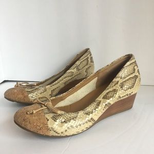 Cole Haan Nike Air Tali snakeskin wedges